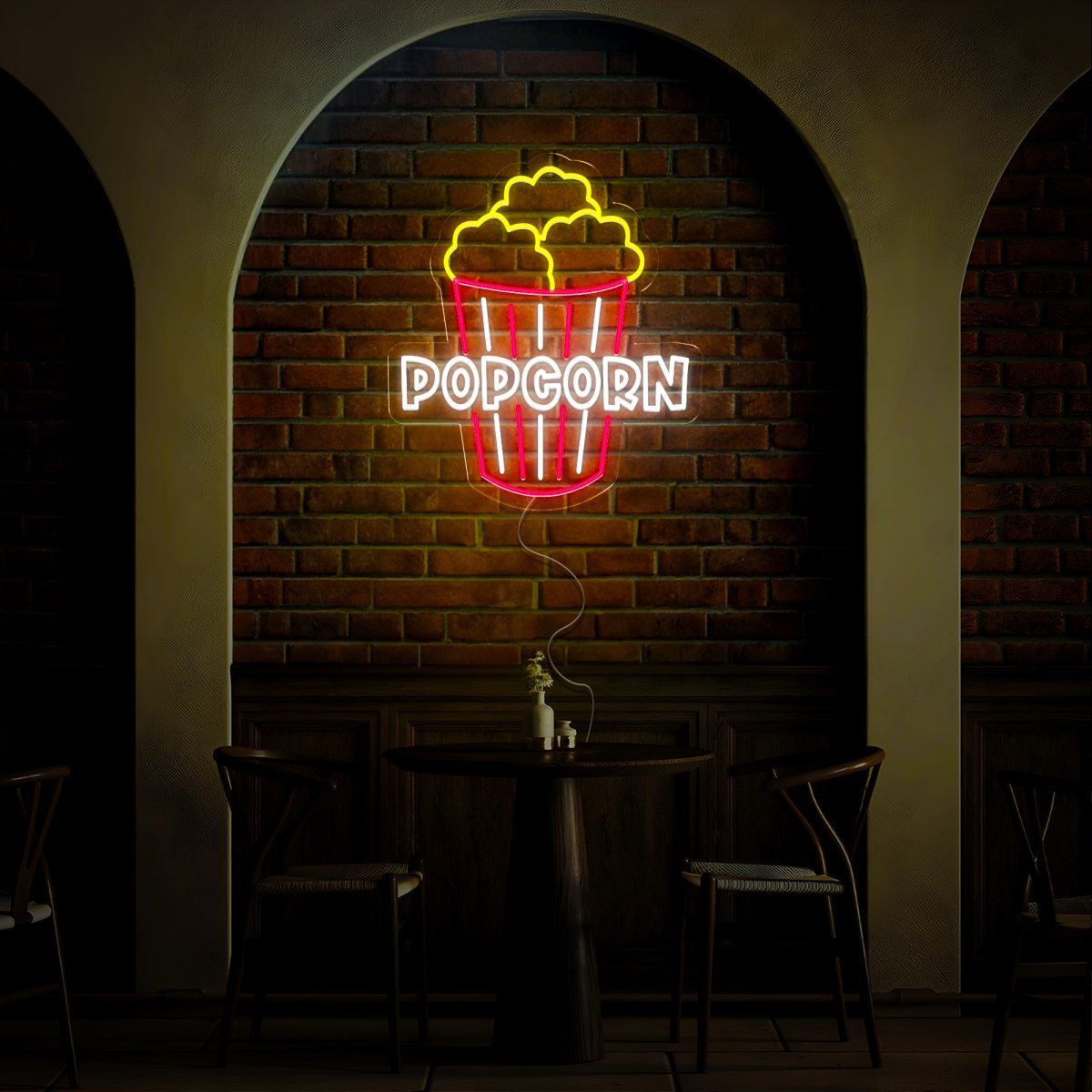 Popcorn Neon Sign - Reels Custom