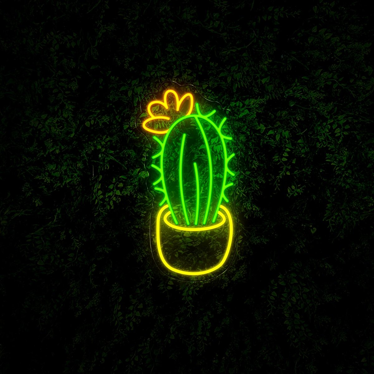 Pot Of Cactus Led Neon Sign - Reels Custom