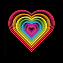 Psychedelic Rainbow Heart Pride Month Artwork Led Neon Sign - Reels Custom