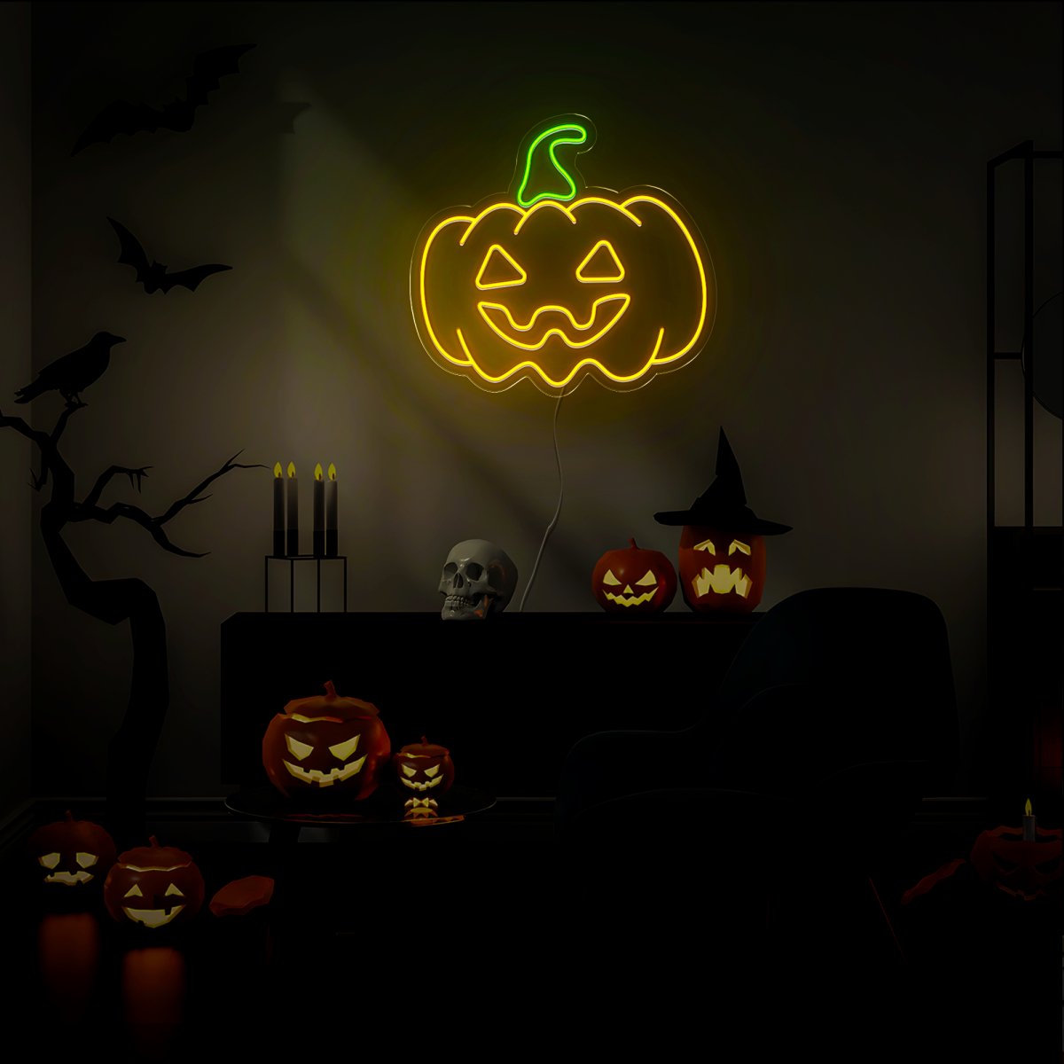 Pumpkin Led Neon Sign - Reels Custom