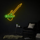 Radiant Orange Guitar Neon Sign - Reels Custom