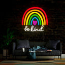 Rainbow Pride Be Kind Artwork Neon Sign - Reels Custom