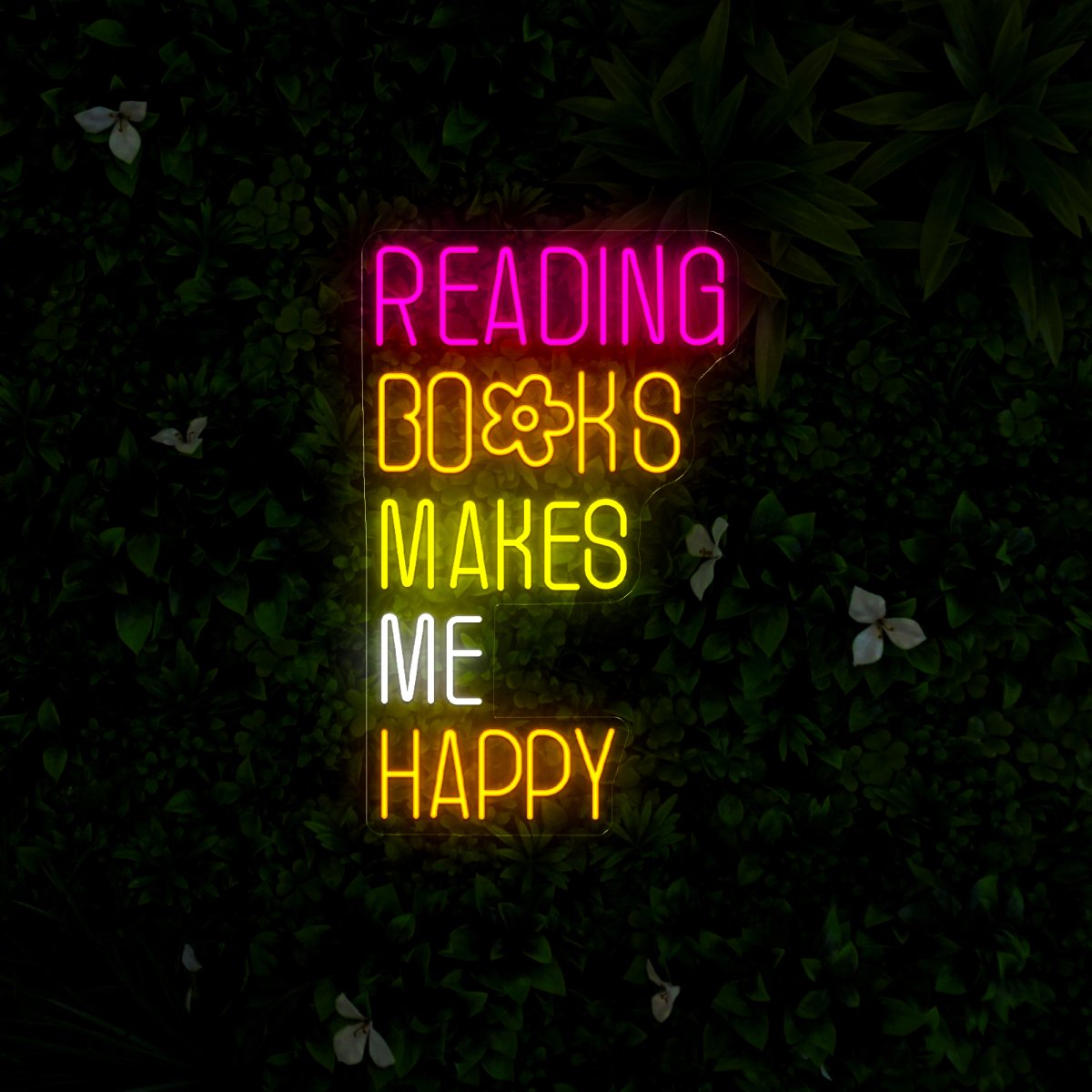 Reading Books Makes Me Happy Neon Sign - Reels Custom