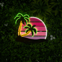 Retro Vintage Style Tree Artwork Led Neon Sign - Reels Custom