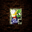 Rich Scrooge mcduck Artwork Led Neon Sign - Reels Custom