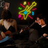Rock Club And Guitar Neon Sign - Reels Custom