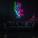 Rock & Roll Guitarist Music Led Neon Sign - Reels Custom
