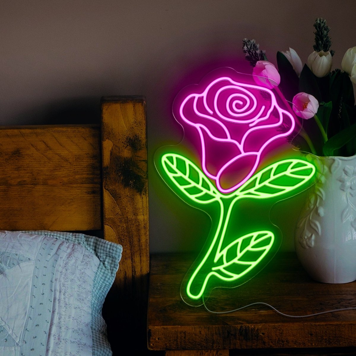 Rose Led Neon Sign - Reels Custom