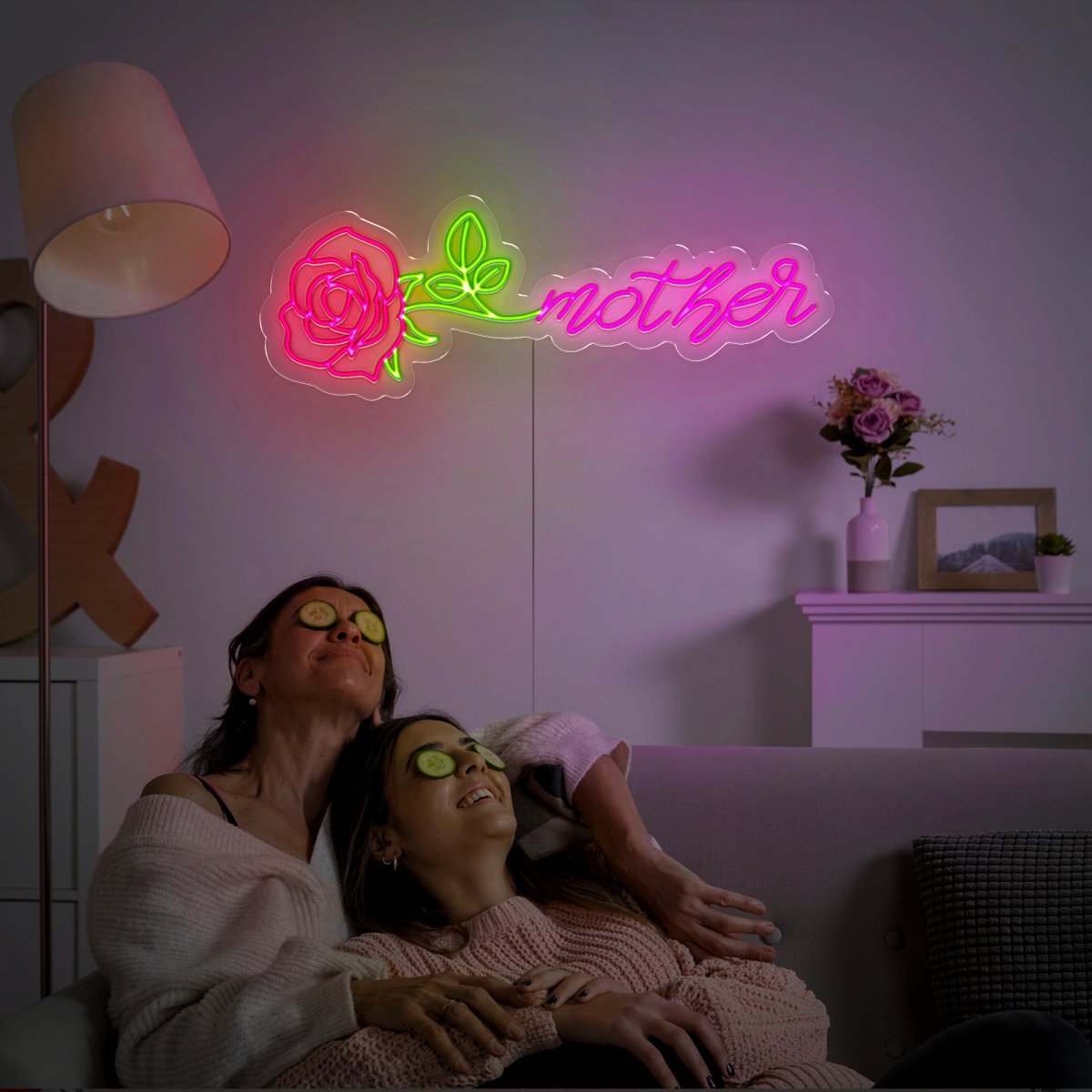 Rose Mother's Day Neon Sign - Reels Custom