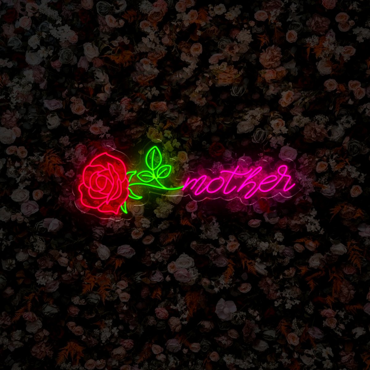 Rose Mother's Day Neon Sign - Reels Custom