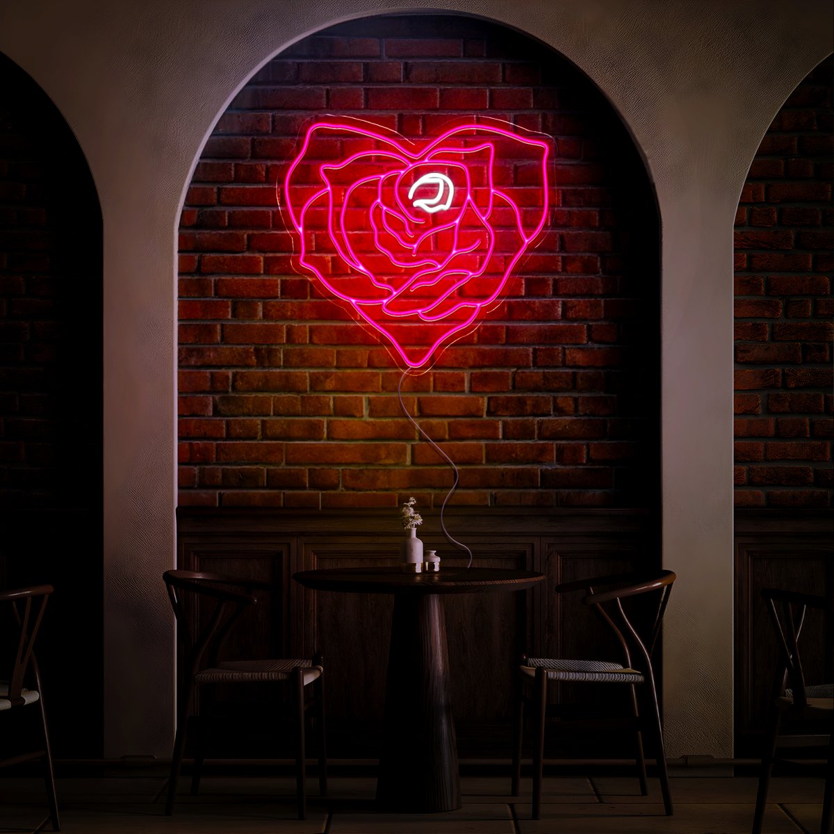 Roses Form Love Neon Sign - Reels Custom