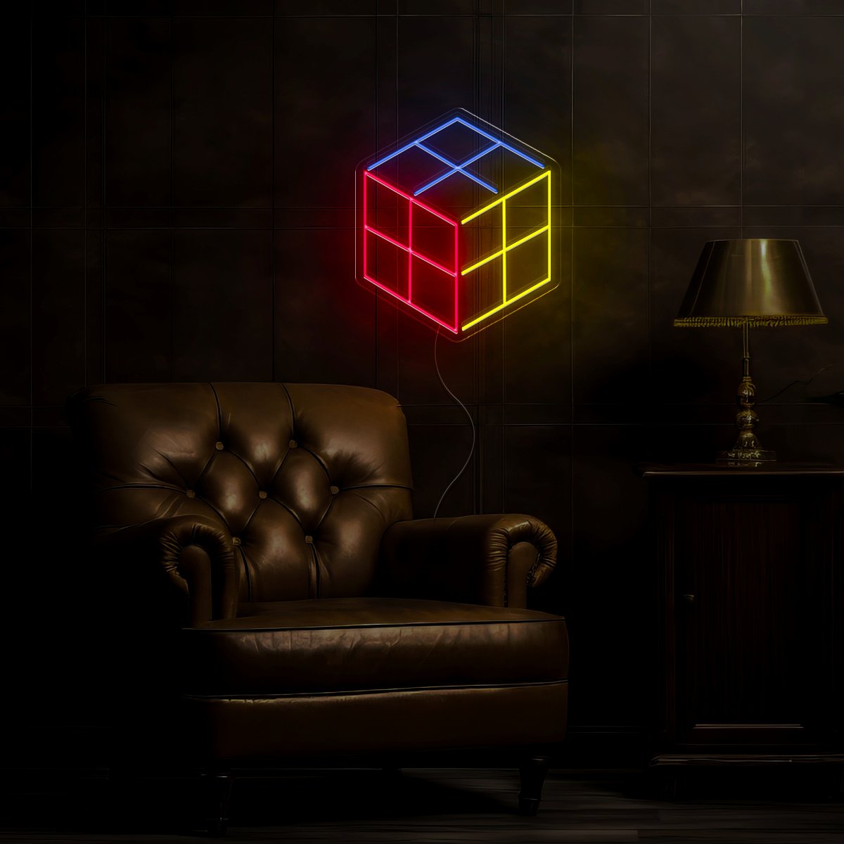 Rubik's Cube Neon Sign - Reels Custom