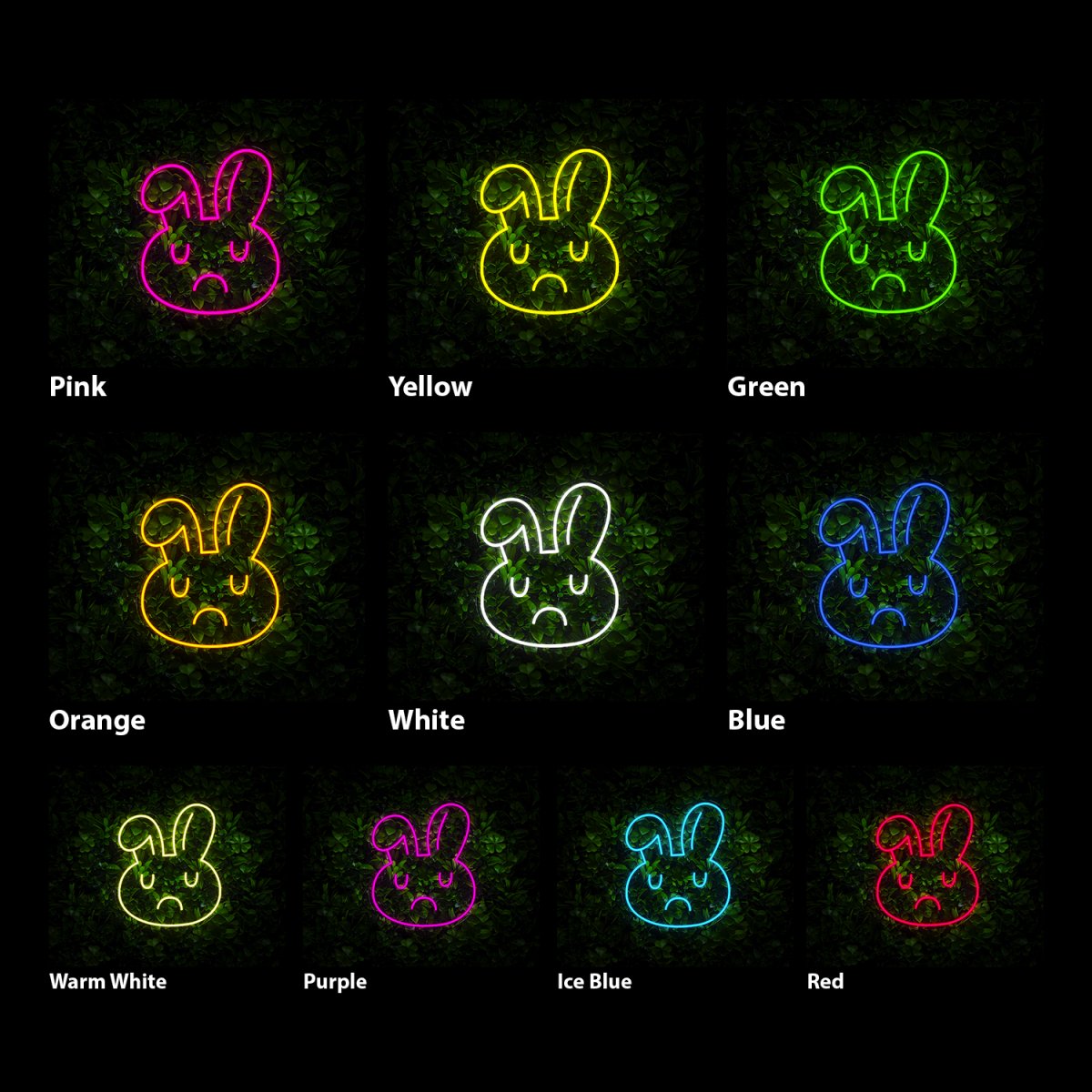 Sad Bunny Emoji Neon Sign - Reels Custom