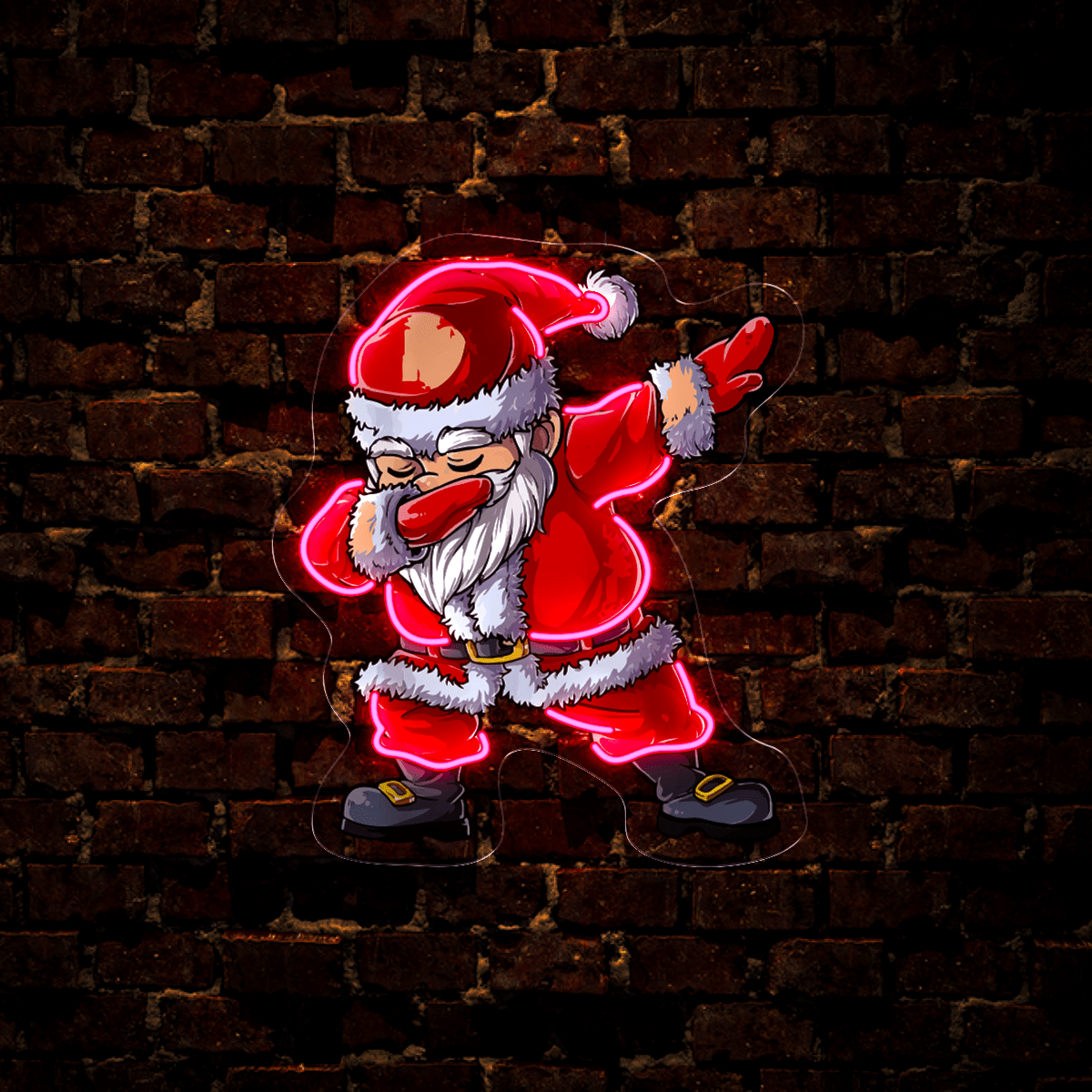 Santa Best Happy Christmas Artwork Neon Sign - Reels Custom