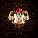 Santa Claus Christmas Gym muscle bodybuilding Artwork Led Neon Sign - Reels Custom