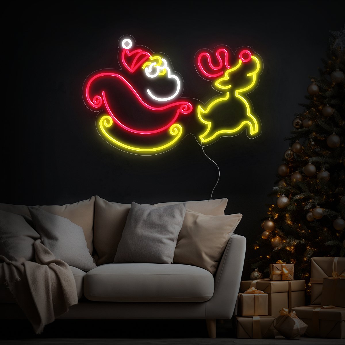 Santa Claus is Coming Soon Christmas Neon Sign - Reels Custom