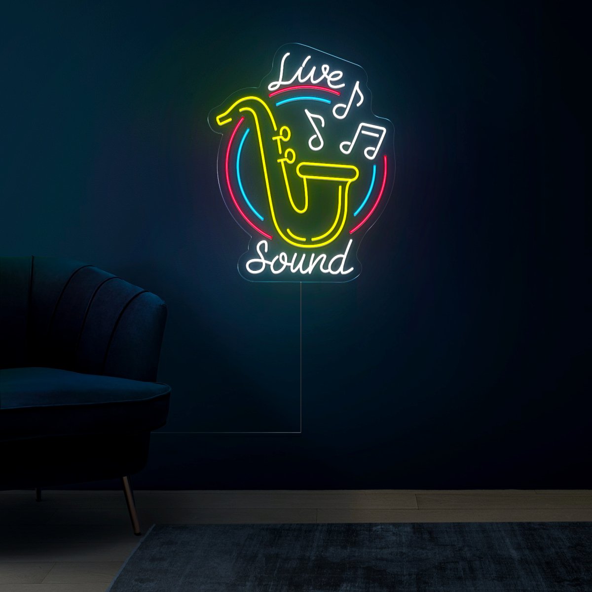 Saxophone Live Sound Led Neon Sign - Reels Custom