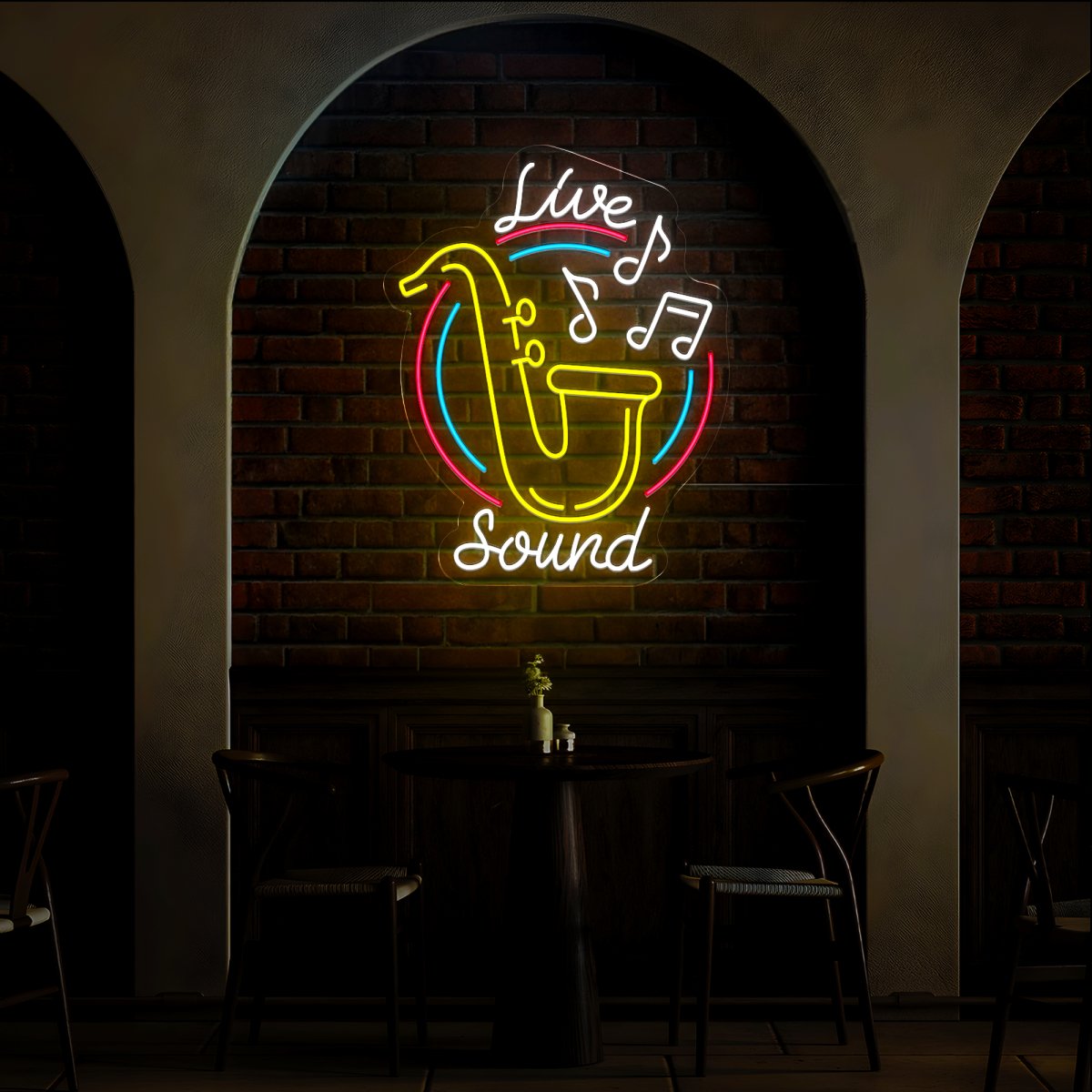 Saxophone Live Sound Led Neon Sign - Reels Custom