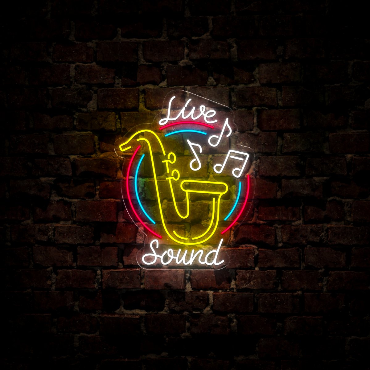 Saxophone Live Sound Led Neon Sign - Reels Custom