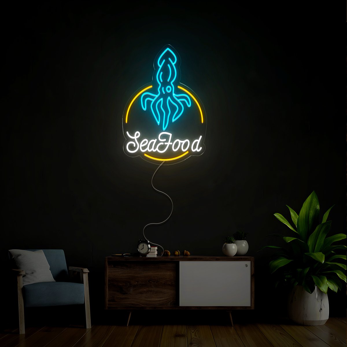 Sea Food Neon Sign - Reels Custom