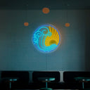 Sea Sunset Wave Round Neon Sign - Reels Custom