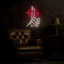 Secret Lips-Finger Nail On Lip Neon Sign - Reels Custom