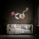 Serotonin Molecule Artwork Led Neon Sign - Reels Custom