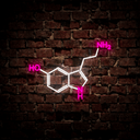 Serotonin Molecule Neon Sign - Reels Custom