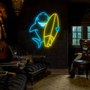 Shark Surfing Neon Sign - Reels Custom