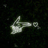 Shoot Love Heart Neon Sign - Reels Custom