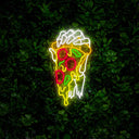 Skeleton Hand Holding Pizza Neon Sign - Reels Custom