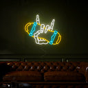 Skull And Skateboard Neon Sign - Reels Custom