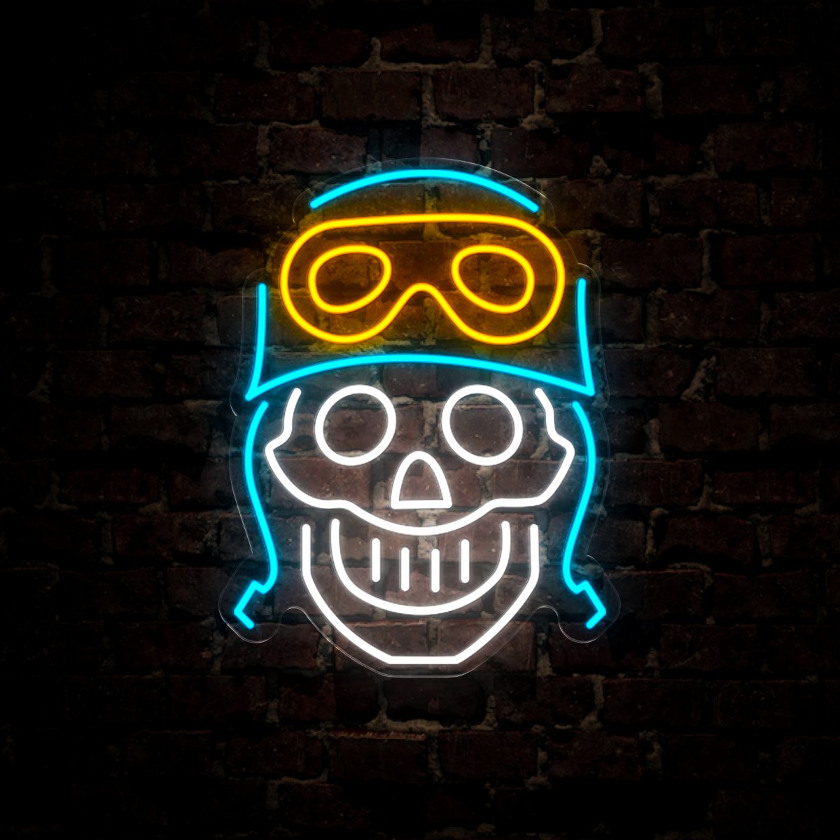 Skull Face Neon Sign - Reels Custom