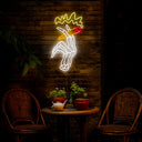 Skull Hand Smoking Neon Sign - Reels Custom