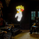 Skull Hand Smoking Neon Sign - Reels Custom