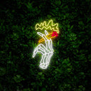 Skull Hand Smoking Neon Sign - Reels Custom
