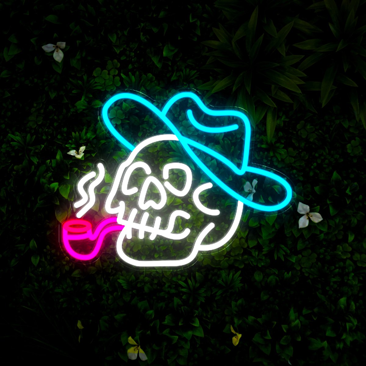 Skull Head Smoking Led Neon Sign - Reels Custom