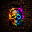 Skull Headphone Artwork Led Neon Sign - Reels Custom