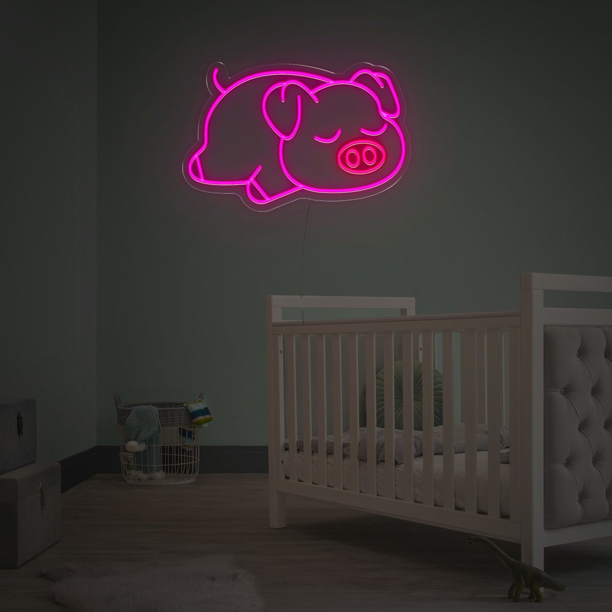 Sleeping Pig Neon Sign - Reels Custom