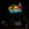 Sloth Reading Book Neon Sign - Reels Custom