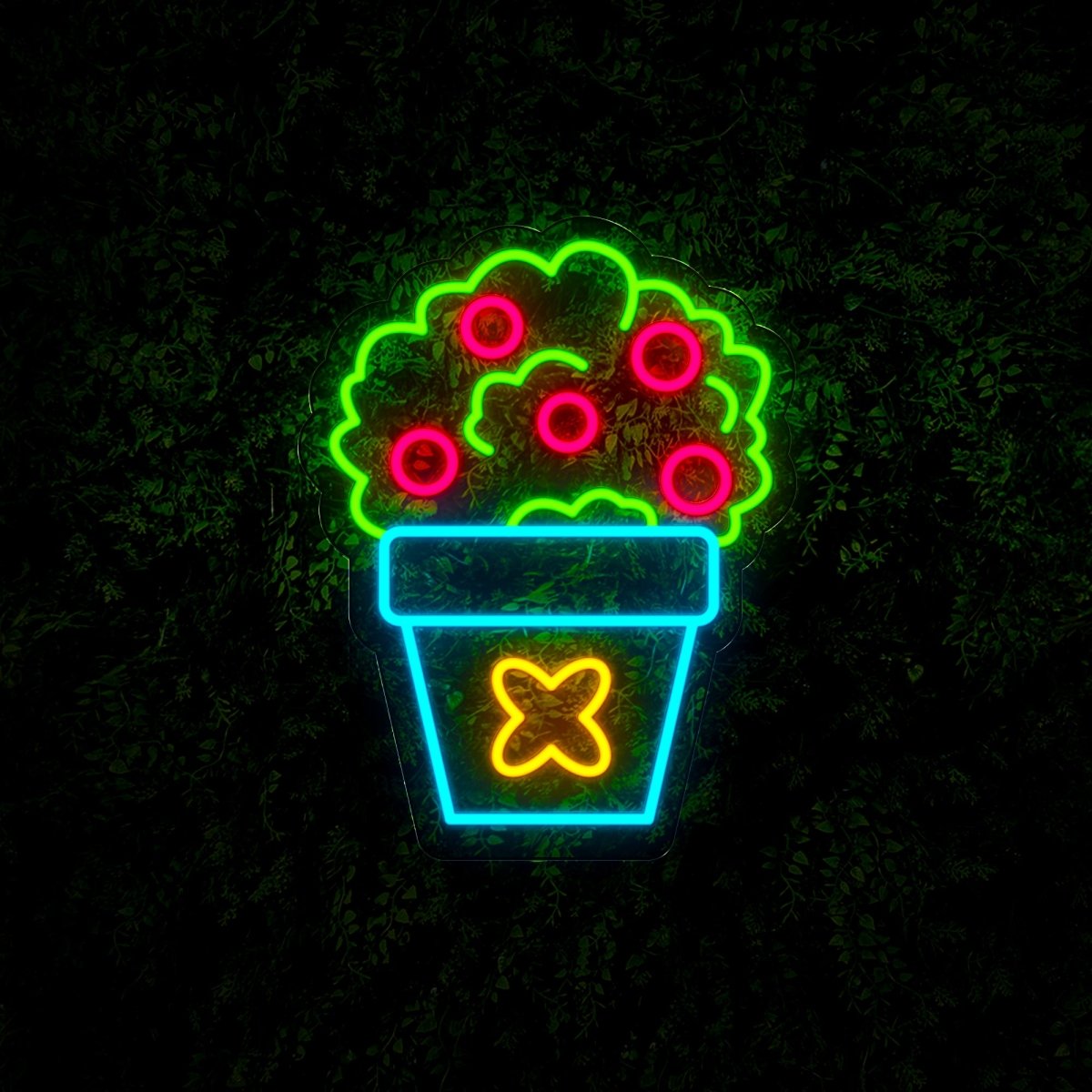 Small Plant Pot Led Neon Sign - Reels Custom