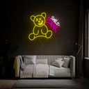 Smile Bear Neon Sign - Reels Custom