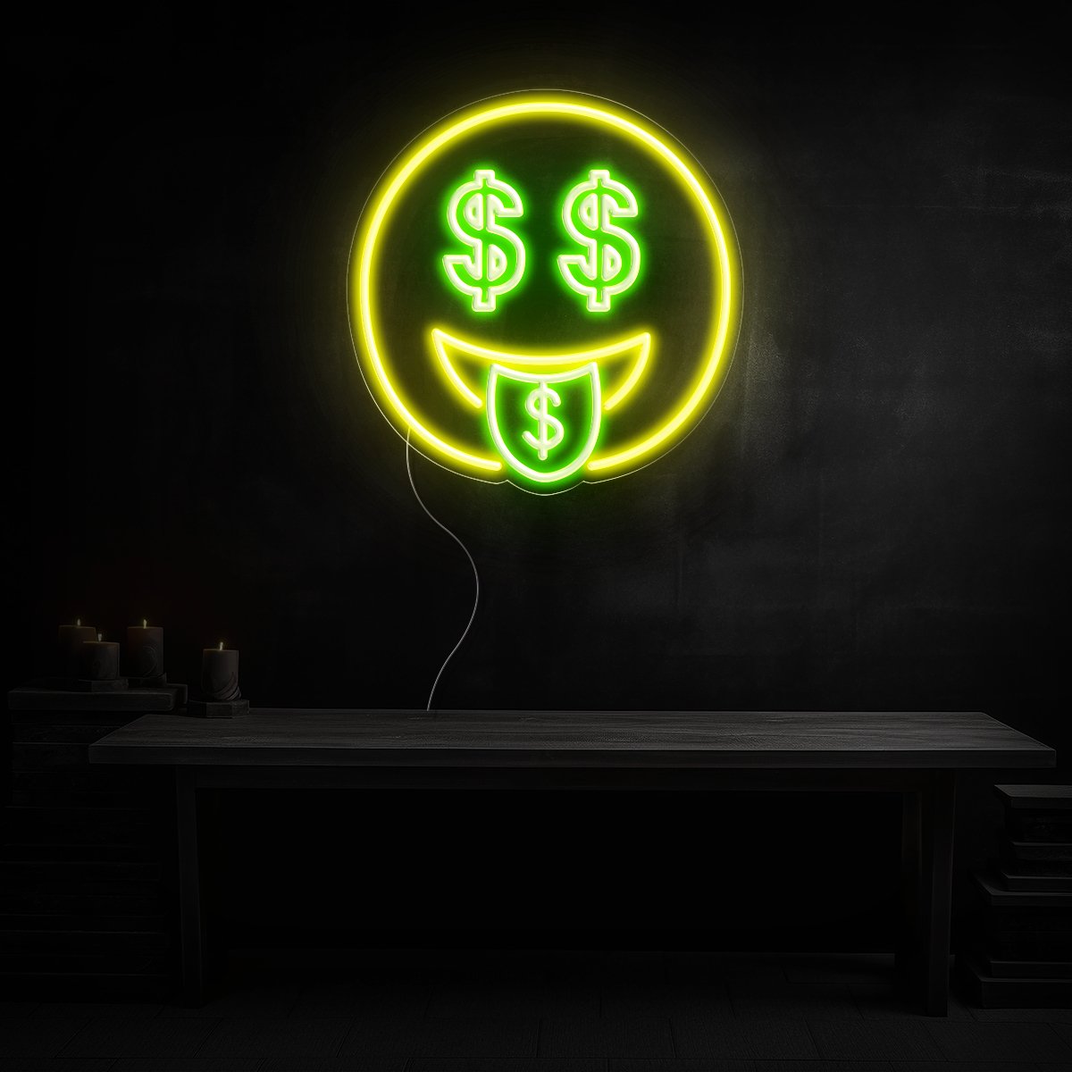 Smile Dollar Symbol Neon Sign - Reels Custom