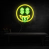 Smile Dollar Symbol Neon Sign - Reels Custom