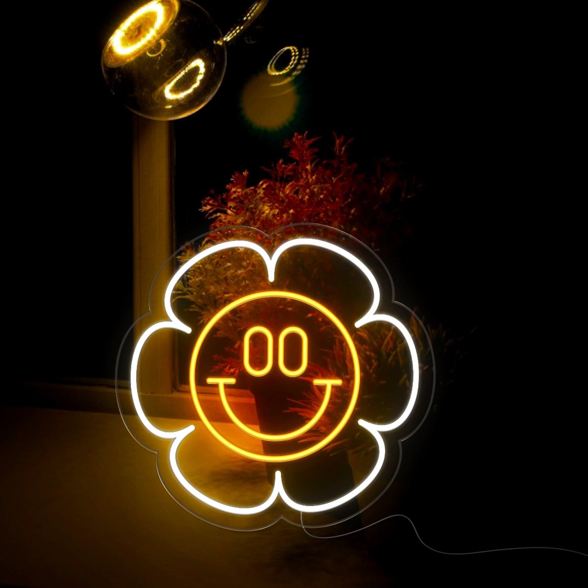 Smile Groovy Flower Led Neon Sign - Reels Custom