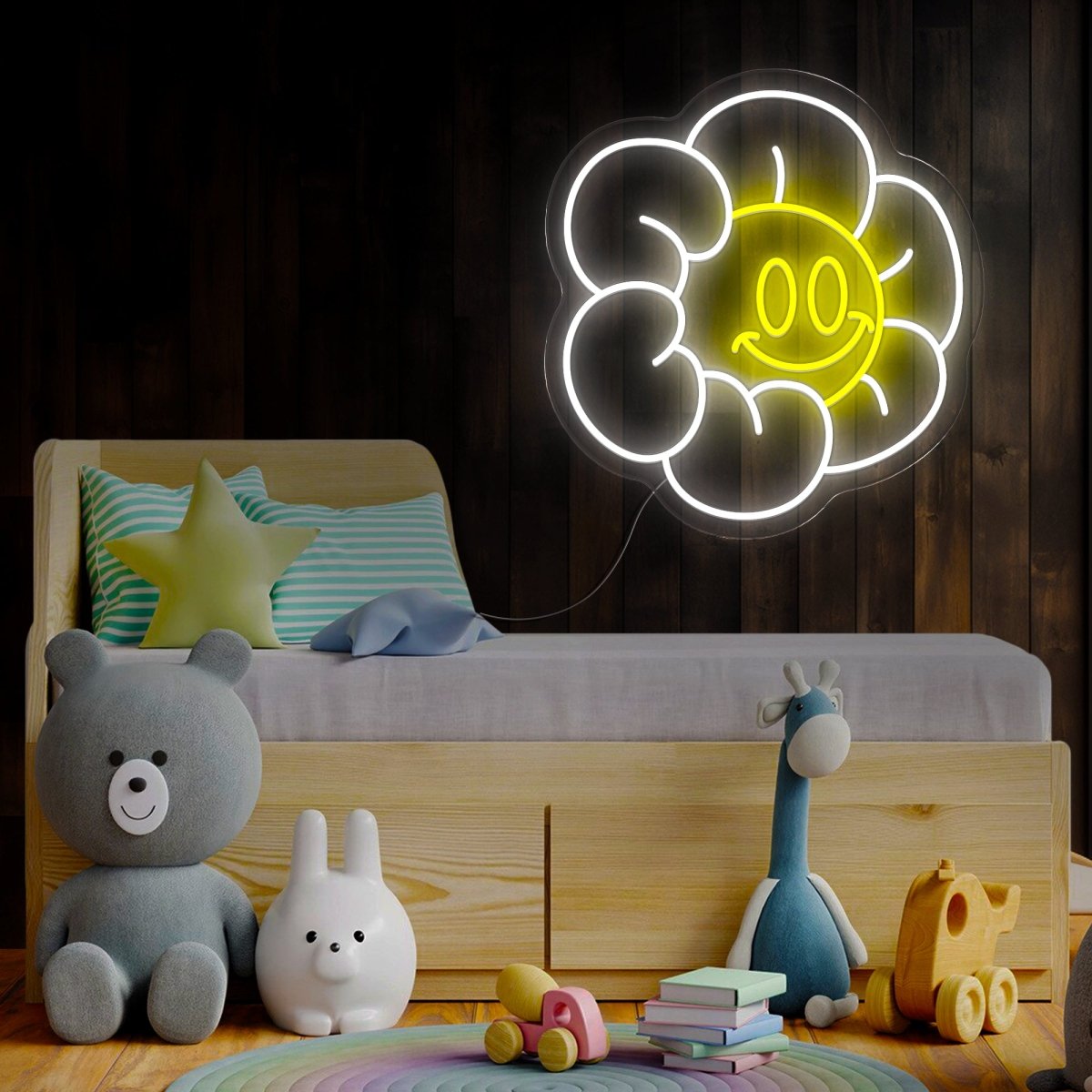 Smiley Flower Neon Sign - Reels Custom