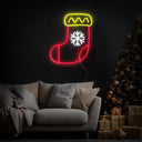 Snowflake Stocking Christmas Neon Sign - Reels Custom