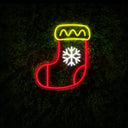 Snowflake Stocking Christmas Neon Sign - Reels Custom