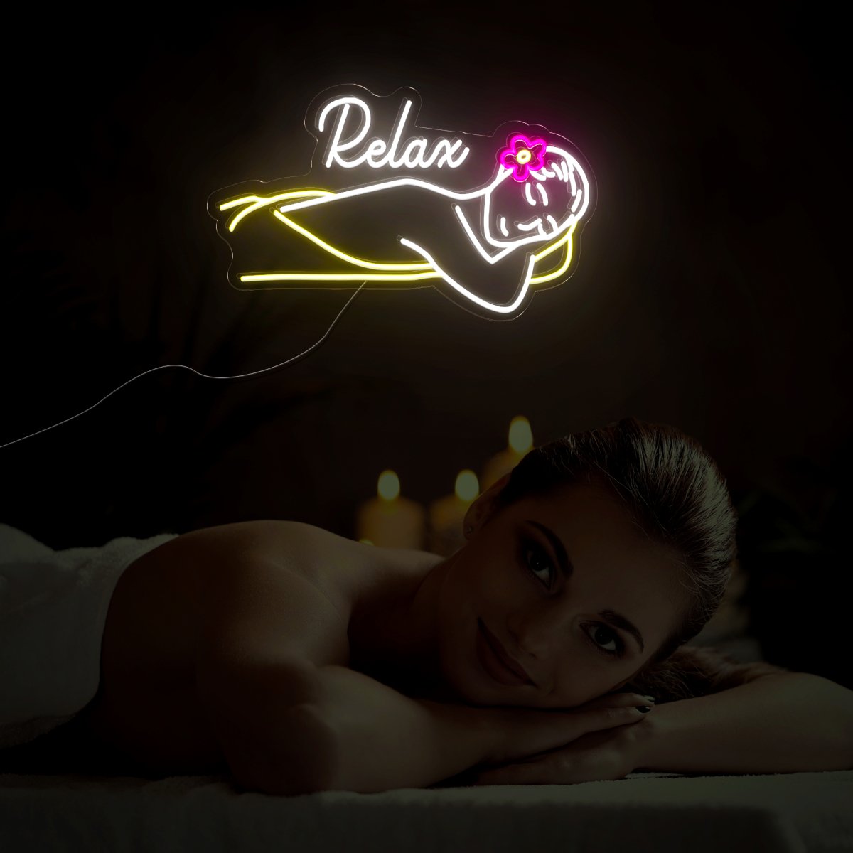 Spa Massage Relax Neon Sign - Reels Custom
