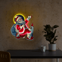 Space Santa christmas and rocket Artwork Led Neon Sign - Reels Custom